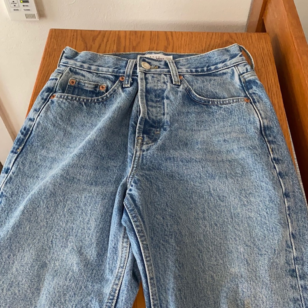 Top shop blue cropped jeans